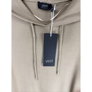 NWT Yesta YEST Tan High Low Hem Hooded Long Vest #0940 Size 20 (XXL)